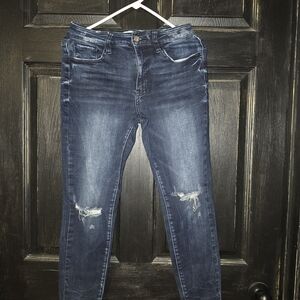KanCan Dark Blue Distressed Skinny Jeans